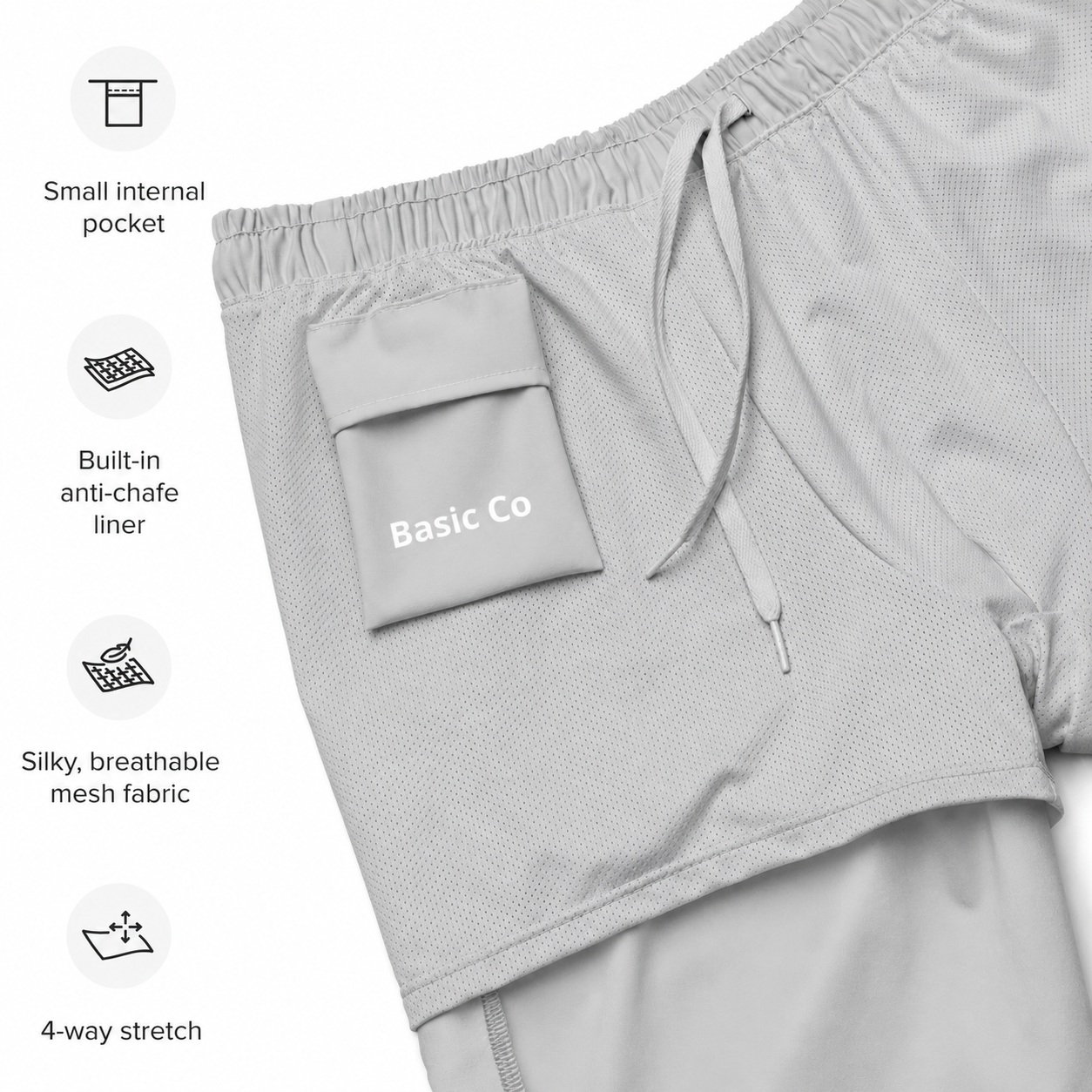 Basic Co. Swim Trunks - Whisper