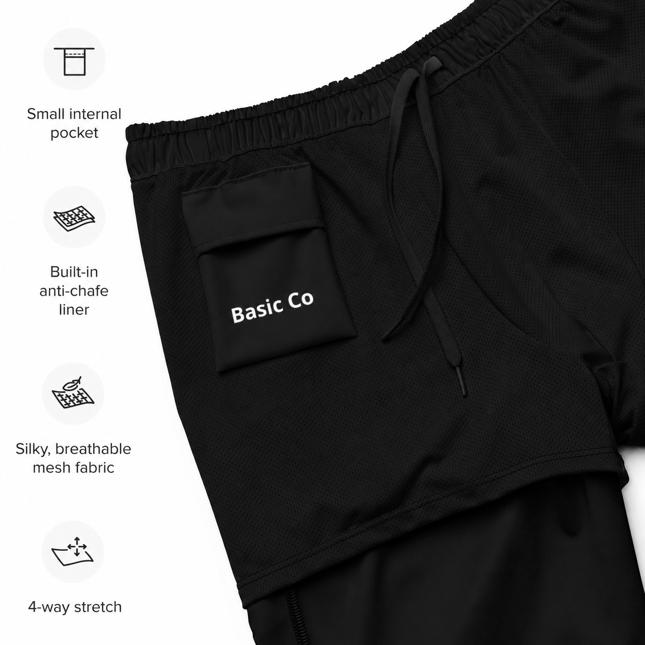 Basic Co. Swim Trunks - Black