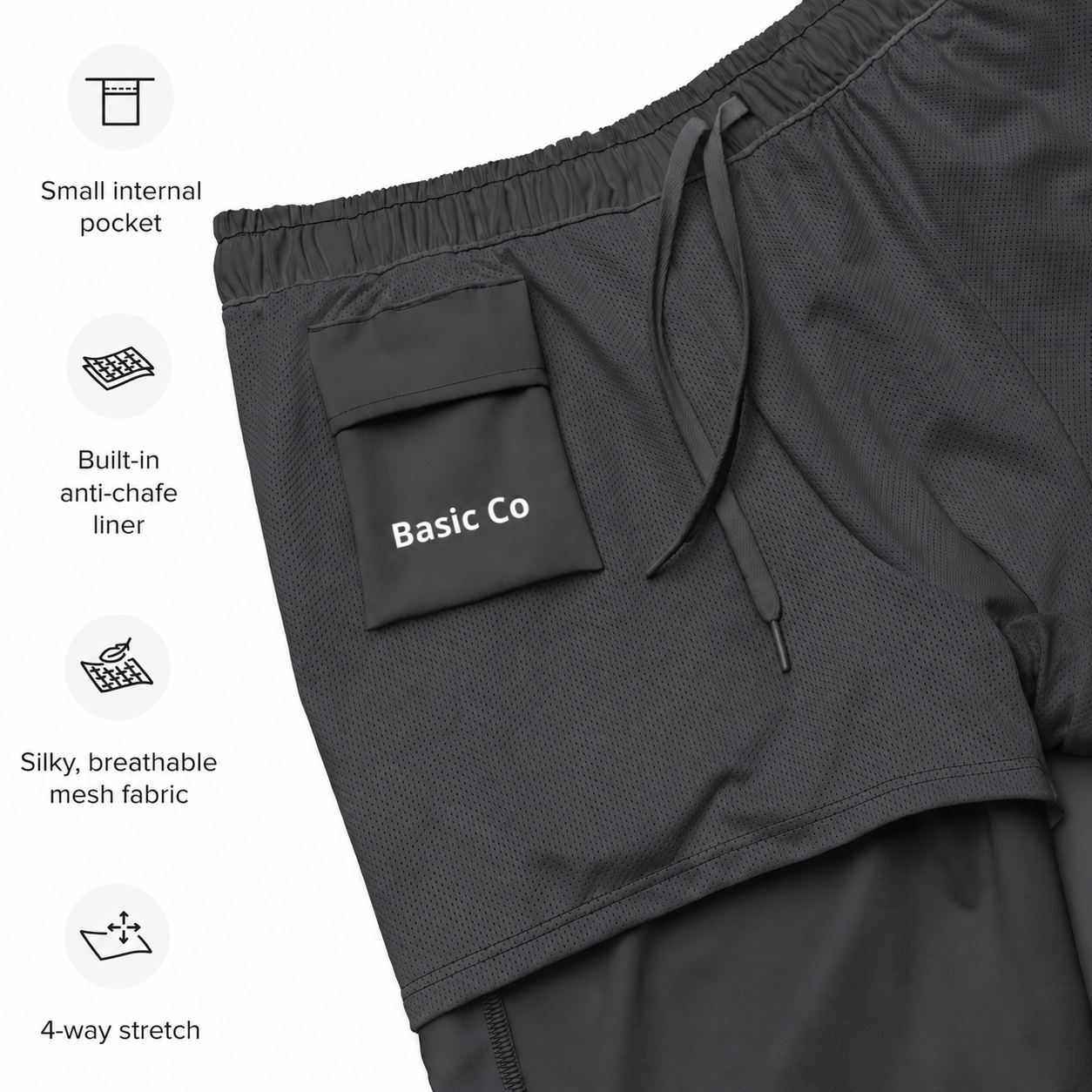 Basic Co. Swim Trunks - Eclipse