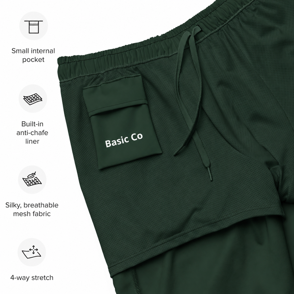 Basic Co. Swim Trunks - Evergreen